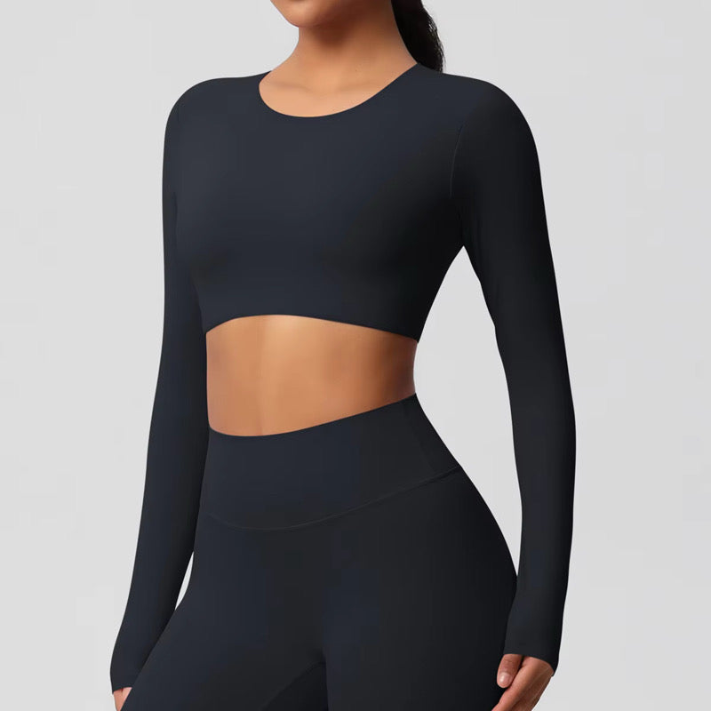 The Divided Long Sleeve Cropped Shirt